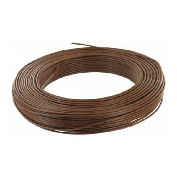 Cable unifilaire 1.5mm² marron couronne de 100 mètres Cable unifilaire 1.5mm² marron couronne de 100 mètres