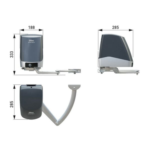 images Moteur Ditec Facil pour portail battant - Pack complet