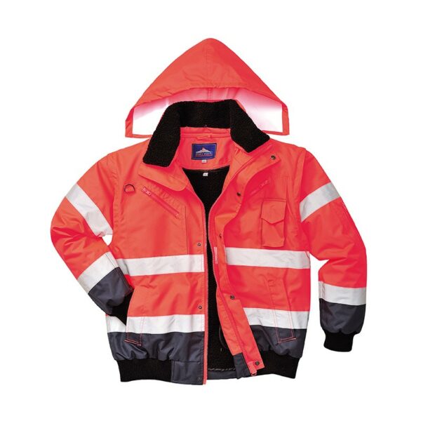 Blouson haute visibilité 3en1 rouge / marine Blouson haute visibilité 3en1 rouge / marine