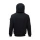 Veste polaire noir a capuche vue de dos