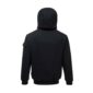 Veste polaire noir a capuche vue de dos