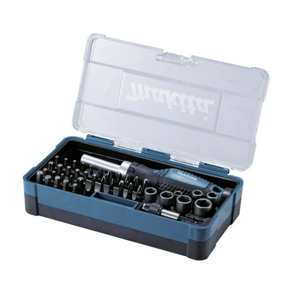 images Coffret tournevis cliquet + 46 accessoires Makita b-36170-10