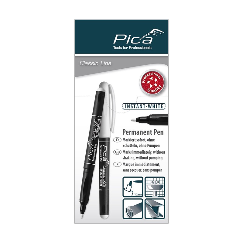 Pica Classic 532 feutre permanent blanc