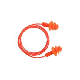 Bouchon d'oreille TPR avec cordon réutilisable Orange - EP04