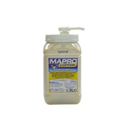 Savon pompe main microbilles sans solvant, à base d'huile essentielle de citron