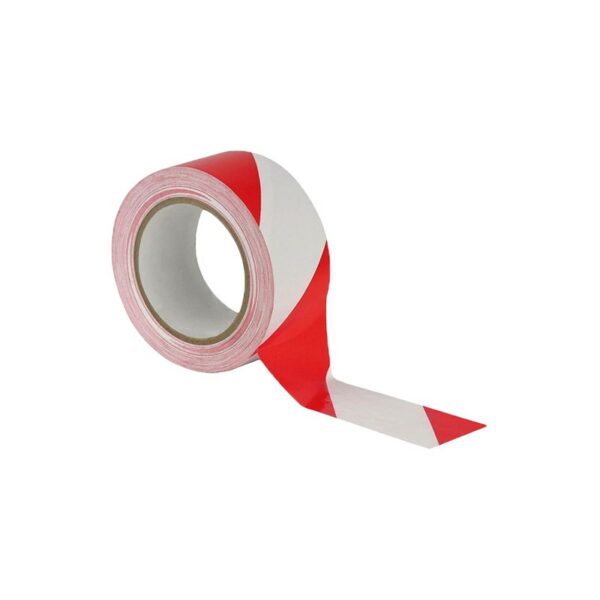Le Ruban de signalisation rouge et blanc mesurant 100 ml x 50 mm