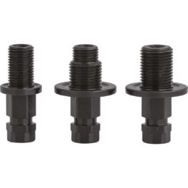 Avec les Adaptateurs double diamètres de trépan vous modifierez leur dimensions simplement en utilisant ces adaptateurs. Servez vous du trépan d'origine comme gabarit pour votre nouveau diamètre de percement.