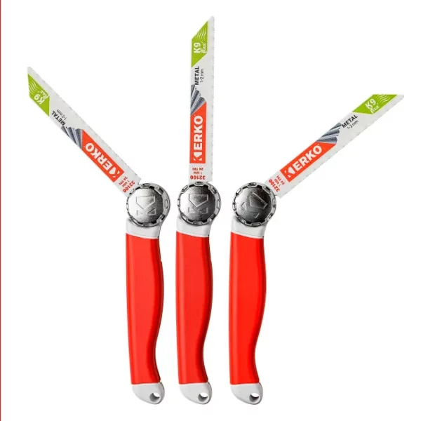Scie pliable ERKO 21333 – 3 positions, 3 lames Scie pliable ERKO 3 positions avec 3 lames pour plaquiste