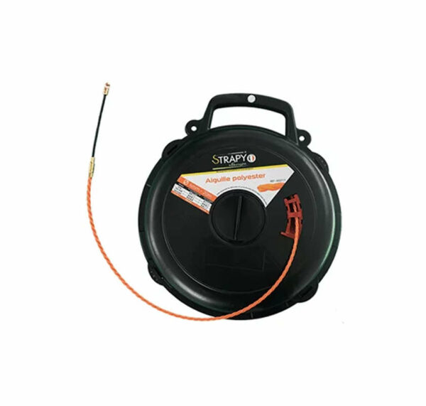 Aiguille polyester torsadé 4 mm avec carter, tire-fil pour gaines électriques