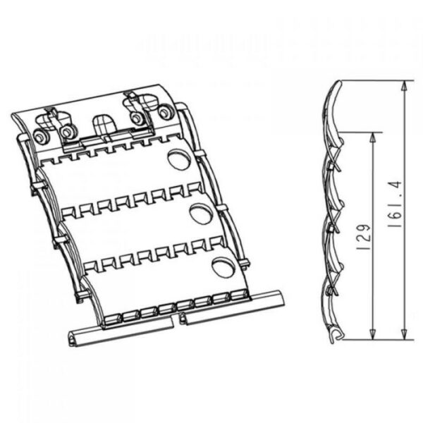 Attache-tablier-Clicksur-3-maillons-pour-tablier-de-volet-roulant-8mm dimension des attache volet roulant clicksur 3 maillons pour axe zf