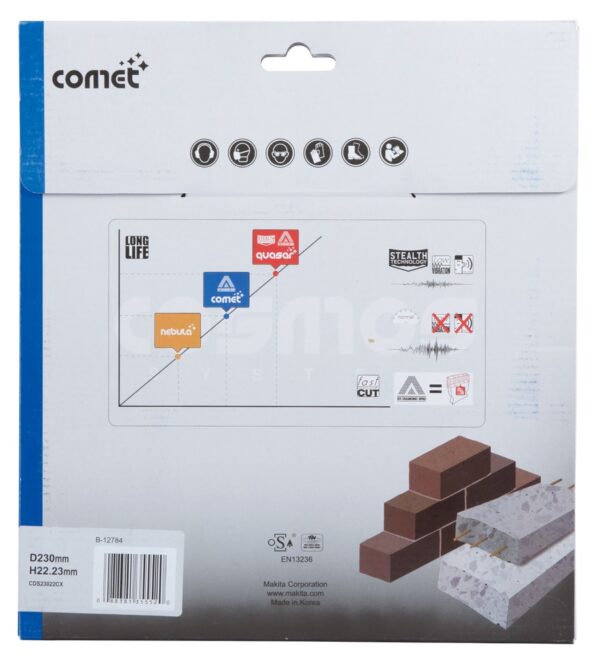 Disques diamant COMET pour béton 230mm2 Disques diamant COMET pour béton 230mm
