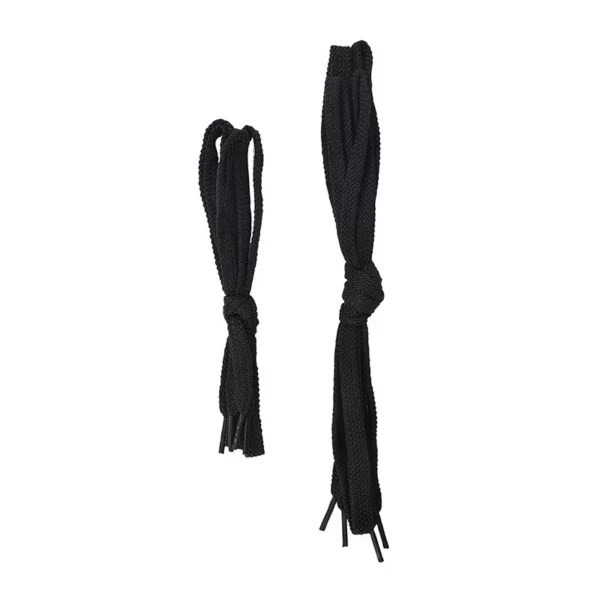 Lacet polyester noir 150 cm, paire de lacets pour chaussures de travail