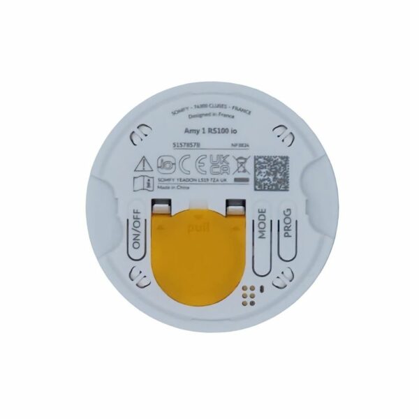 emetteur-somfy-amy-1-rs100-io-cadre face arriere de la Commande Amy 1 RS100 IO 1 canal avec cadre SOMFY